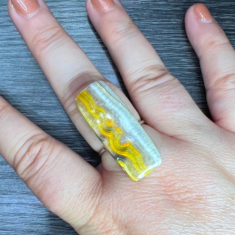Bumblebee Jasper Stone Statement Ring
